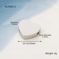 Ciondolo a cuore in acciaio inossidabile specchiato argento per bracciali fai da te - Stile Cuore 4