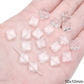 Transparente 10x10mm Kleeblatt-Glasperlen für die DIY-Schmuckherstellung von Hand - Kleeblatt 10x10mm (20 Stück/Packung)