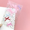 Chic 3D ribbon bows and holographic rhinestones for fairy eye makeup and DIY crafts - Pastel Color Bow Jewels (BJA-638)