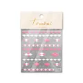 Adesivi per nail art con motivo a rombi rosa e bianchi in stile argyle classico - Rosa Verde Bianco Argyle (to2486)
