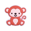 Silicone orange monkey teething bead for baby pacifier chain accessory and crafts - Monkey