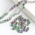 Perle a cuore in cristallo 8mm con finitura aurora verde e blu per gioielli fai-da-te - Rosa Rosso Verde