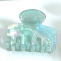 Molla per capelli verde chiaro iridescente con finitura perlata per styling eleganti - Verde Chiaro Cangiante