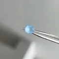 Titanium steel screw stud earring with brilliant light blue round cut crystal gem - 6mm Crystal Sky Blue (Single Piece)