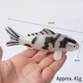 Realistic black and white 11cm PVC koi fish keychain model weight approx 41g - 11cm / Model Style / Silver Black