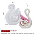 Swan silicone mold for DIY scented candles and handmade soap making in white finish - Long Neck Swan