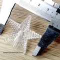Punta a stella in acrilico trasparente con foro 5mm per luci natalizie, misurata con calibro - Stella superiore 3D puntinata trasparente da 4,1 cm