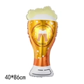 Ballon en aluminium en forme de chope de bière dorée pour décoration de fête - Chope de Bière Joyeuse