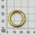 Polished golden spring snap hook 25mm round metal ring buckle for bags and DIY crafts - 25mm Round Spring Ring / Gold