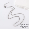 Dettaglio della catena in acciaio inossidabile 2,5 mm con specifiche su sfondo bianco - Acciaio 2,5 mm