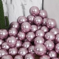 Glossy pink metallic chrome latex balloons for wedding and party decorations - Metallic Light Purple - Small