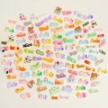 Mix of colorful resin animal charms and letter plates for DIY crafts and accessories - Text Sign Series Random Mix