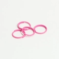 Pink metal split rings set of four for jewelry making and DIY crafts projects - Peach