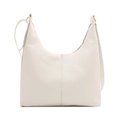Borsa a mano bianca minimalista in pelle PU con finiture dorate e cuciture verticali - Bianco