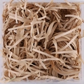 Natural kraft shredded raffia paper filler for gift boxes, 20g pack in a clear box - Kraft Color