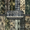6x6 inch ancient theme scrapbooking paper pad with 24 sheets of 160gsm vintage patterns - 21032a 24 Sheets