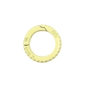 Light gold circular spring ring O-ring buckle with anti-slip texture for DIY accessories - Light Yellow