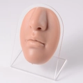 Silicone nose and mouth piercing model on acrylic stand for jewelry display - Coffee-Face with Stand