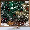 Window display of Christmas deer and snowflake static stickers with Merry Christmas text - [8 Sets] BQ444+446+448+450+451+453+454+457