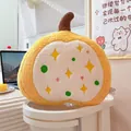 Plush pumpkin pillow with embroidered stars and dots, size 38cm width and 30cm height - Sparkly Style / 38*30cm / Yellow