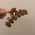 Large dark brown wavy hair claw clip made of glossy acrylic for thick hair styling - 13CM Large N-Shape / Brown