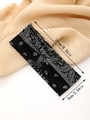 Detailed dimensions of the black paisley knot headband showing 21cm length and 9cm width - Black Paisley
