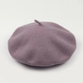 Classic purple wool beret hat for women featuring a French artist style textured finish - M (56-58cm) / Mauve