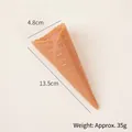 PVC artificial ice cream cone model with wafer texture measuring 4.8cm by 13.5cm - Large Hollow Pointed Cone / Caramel color