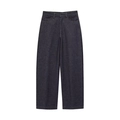Klassische dunkelblaue Weitbein-Denim-Jeans mit hoher Taille und Fünf-Taschen-Design - XS / Dunkelblaue Hose