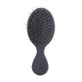 Mini black oval hairbrush with boar bristles and massage cushion for scalp care - Elastic Paint Midnight Black (Boar Bristle)