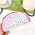 Cute pitaya dragon fruit hair claw clip with realistic white pulp and black seeds design - Fruit