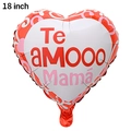 18 inch red heart-shaped foil balloon with Te Amo Mama Spanish text for Mother's Day - Spanish Mother's Day #13
