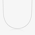 Minimalist 925 sterling silver necklace featuring a sleek rectangular link chain design - Plain Silver Necklace