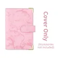 Pink marble pattern PU leather A6 A5 loose leaf binder cover with gold corners - Pink Marble With Corners (Cover Only)