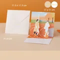 3D pop-up Teacher's Day card with track and field theme, envelope and sticker set - Campus Life Series - Style B (HK8007)