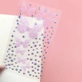 DIY fairy makeup set with purple organza butterflies and iridescent AB rhinestones - Light Purple Butterfly (BJA-609)