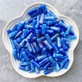 Blue cloud marble effect cylindrical acrylic tube beads for DIY jewelry making - 8x20mm / Royal Blue