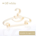 Creamy white bow-knot plastic hangers for kids aged 0-10 with non-slip hooks - Off-white