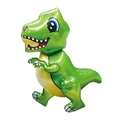 Ballon en aluminium de dinosaure vert et jaune pour décoration de fête d'enfants - Dinosaure Vert Mignon 3D (HY#18CKT)
