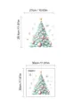 Kerstboom muursticker met blauwe naalden, roze ornamenten en vlinderstrik decoratie - Muntgroen Kerstboom / 30x30cm/1 Vel