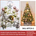 35pcs gold Christmas tree ornament set including reindeer stars and balls for 120cm tree - 1.2m Accessory Kit / Snowflake Deer Gold Champagne