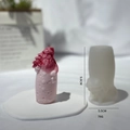 Santa Claus silicone mold for Christmas candles with dimensions 9.6cm height and 5.5cm width - Christmas Tree Santa / Milky White