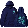 Sweat à capuche bleu marine avec logo palmier et imprimé au dos To Live For the Hope - S / Hauts / Bleu marine (Motif 3)