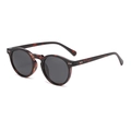 Lunettes de soleil rondes rétro avec monture en écaille foncée et verres gris foncé - Monture Écaille Noire Verres Gris Polarisés