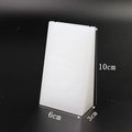 Detailed dimensions of white acrylic jewelry display stand showing 10cm height and 6cm width - Medium White 6*3*10CM