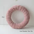 Pink wool felt Christmas wreath 25cm outer diameter with 15cm inner diameter - Large Dark Pink (Outer Diameter 25cm)