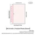 A6 6-hole transparent single-pocket sleeve for 3-inch photo album 16.6x12.1cm size - Large A6 1-Pocket Pages 10 Sheets 131#