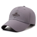 Quick-dry mauve baseball cap with M encountering fortune embroidery for outdoor sports - Adjustable / Gray