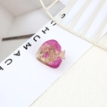 Pinza para el pelo de pez en acetato degradado rosa y dorado con ojo de cristal brillante - Estilo 1-Pez Degradado Rosa Dorado