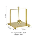 Porte-serviettes minimaliste en fer doré avec pieds boule et orbe en cristal décoratif - Porte-serviettes en fer - Or